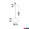 Kép 2/2 - Nova Luce LATO függeszték, sárgaréz, füstszínű, E27 foglalattal, max. 1x12W, 9624096