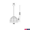 Kép 2/4 - Nova Luce MELODY 1 ágú függeszték, barna, E27 foglalattal, max. 1x28W, 9586446