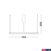 Kép 2/2 - Nova Luce PERLA függeszték, üveg, 3000K melegfehér, beépített LED, 1x96W, 8075 lm, 9695232