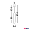 Kép 2/2 - Nova Luce PONGO függeszték, fekete, GU10-MR16 foglalattal, max. 1x10W, 9911525