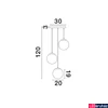 Kép 2/2 - Nova Luce VITA függeszték, fekete, E27 foglalattal, max. 3x12W, 9028841