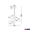 Kép 3/5 - Nova Luce AGRIGENTO több ágú függeszték, bronz, G9 foglalattal, max. 6x28W, 1700306001
