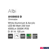 Kép 3/4 - Nova Luce ALBI 1 ágú függeszték, fehér, 3000K melegfehér, beépített LED, 80W, 4000 lm, 8105603D