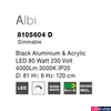 Kép 3/4 - Nova Luce ALBI 1 ágú függeszték, fekete, 3000K melegfehér, beépített LED, 80W, 4000 lm, 8105604D