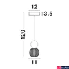 Kép 3/3 - Nova Luce BRILLE függeszték, arany, 3200K melegfehér, beépített LED, 1x4W, 344 lm, 9511020