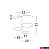 Kép 3/3 - Nova Luce BRYSON mennyezeti lámpa, szürke, E27 foglalattal, max. 3x12W, 9555805