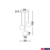 Kép 3/5 - Nova Luce CEDRO több ágú függeszték, szürke, E27 foglalattal, max. 3x28W, 8436404