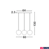 Kép 3/5 - Nova Luce CEDRO több ágú függeszték, szürke, E27 foglalattal, max. 3x28W, 8436405