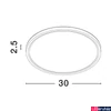 Kép 3/3 - Nova Luce DIXIE mennyezeti lámpa, fekete, 3000K melegfehér, beépített LED, 1x24W, 2400 lm, 9060189