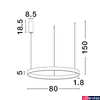 Kép 3/3 - Nova Luce ELOWEN függeszték, fehér, 3000K melegfehér, beépített LED, 1x77W, 3323 lm, 9345663