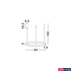 Kép 3/3 - Nova Luce ELOWEN függeszték, matt nikkel, 3000K melegfehér, beépített LED, 1x77W, 3323 lm, 9345666