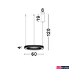 Kép 3/4 - Nova Luce FIORE 1 ágú függeszték, arany, 3000K melegfehér, beépített LED, 1x60W, 3530 lm, 9285610