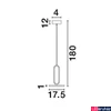Kép 3/3 - Nova Luce GEA függeszték, fekete, 3000K melegfehér, beépített LED, 12W, 840 lm, 9501208