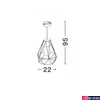 Kép 2/2 - Nova Luce ISIDORA kültéri 1 ágú függeszték, fekete, E27 foglalattal, max. 1x18W, 870445