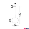 Kép 3/3 - Nova Luce LATO függeszték, sárgaréz, füstszínű, E27 foglalattal, max. 1x12W, 9624079