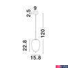Kép 3/3 - Nova Luce LATO függeszték, sárgaréz, füstszínű, E27 foglalattal, max. 1x12W, 9624098