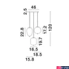 Kép 3/3 - Nova Luce LATO függeszték, sárgaréz, füstszínű, E27 foglalattal, max. 3x12W, 9624082