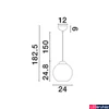 Kép 3/3 - Nova Luce MIDORI függeszték, sárga, E27 foglalattal, max. 1x12W, 9009239
