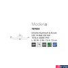 Kép 3/4 - Nova Luce MODENA fürdőszobai fali lámpa, króm, 3000K melegfehér, beépített LED, 1x18W, 2835 lm, 787004