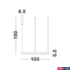 Kép 2/3 - Nova Luce MOTIF 1 ágú függeszték, fehér, 3000K melegfehér, beépített LED, 1x55W, 3800 lm, 9190755