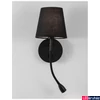 Kép 3/6 - Nova Luce NIA fali lámpa, olvasókarral, fekete, 3000K melegfehér, E14, beépített LED foglalattal, max. 1x5W, 180 lm, 9182372