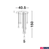 Kép 2/3 - Nova Luce NOCCI több ágú függeszték, fekete, 3000K melegfehér, beépített LED, 1x45W, 1860 lm, 9303952