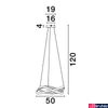 Kép 3/3 - Nova Luce ODREY függeszték, fekete, 2700K melegfehér, beépített LED, 1x40W, 2033 lm, 9756717