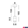 Kép 3/3 - Nova Luce PONGO függeszték, fekete, GU10-MR16 foglalattal, max. 1x10W, 9911524