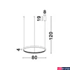 Kép 3/3 - Nova Luce PRESTON 1 ágú függeszték, arany, 3000K melegfehér, beépített LED, 1x50W, 2727 lm, 9285801