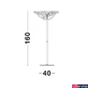 Kép 2/2 - Nova Luce TIRIAC állólámpa, arany, 3000K melegfehér, beépített LED, 1x28W, 2783 lm, 9548106