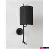 Kép 3/7 - Nova Luce YAMA fali lámpa, olvasókarral, fekete, E27 foglalattal, max. 1x12W, 210 lm, 9180512