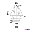 Kép 4/5 - Nova Luce ADRIA függeszték, arany, 3000K melegfehér, beépített LED, 1x97W, 9452 lm, 9530232