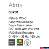 Kép 4/5 - Nova Luce ALMA állólámpa, fehér, E27 foglalattal, max. 1x42W, 60201