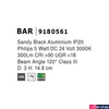 Kép 4/5 - Nova Luce BAR sínre szerelhető lámpa, decorative mágneses sínrendszerhez, fekete, 3000K melegfehér, beépített LED, 1x5W, 300 lm, 9180561