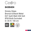Kép 4/5 - Nova Luce CEDRO több ágú függeszték, szürke, E27 foglalattal, max. 3x28W, 8436404