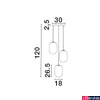 Kép 4/4 - Nova Luce CHRYSI függeszték, arany, E14 foglalattal, max. 3x5W, 9092820