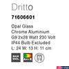 Kép 4/5 - Nova Luce DRITTO fürdőszobai fali lámpa, króm, G9 foglalattal, max. 2x28W, 71606601
