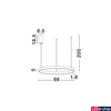 Kép 4/4 - Nova Luce ELOWEN függeszték, fekete, 3000K melegfehér, beépített LED, 1x106W, 4899 lm, 9345668
