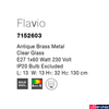 Kép 4/5 - Nova Luce FLAVIO 1 ágú függeszték, bronz, E27 foglalattal, max. 1x60W, 7152603