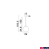 Kép 4/5 - Nova Luce MIDORI függeszték, kék, E27 foglalattal, max. 1x12W, 9009240