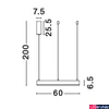 Kép 4/4 - Nova Luce MOTIF függeszték, arany, 2700K melegfehér, beépített LED, 1x40W, 2943 lm, 9530206