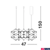 Kép 4/4 - Nova Luce NEBULA függeszték, arany, 3000K melegfehér, beépített LED, 1x22W, 1633 lm, 9695212