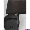Kép 4/6 - Nova Luce NIA fali lámpa, olvasókarral, fekete, 3000K melegfehér, E14, beépített LED foglalattal, max. 1x5W, 180 lm, 9182372