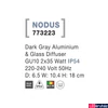 Kép 3/4 - Nova Luce NODUS kültéri fali lámpa, szürke, GU10 foglalattal, max. 2x35W, 773223