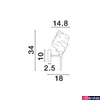 Kép 4/4 - Nova Luce ODELLE fali lámpa, sárga, E14 foglalattal, max. 1x5W, 9009256