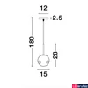 Kép 4/4 - Nova Luce SPADA 1 ágú függeszték, szürke, E27 foglalattal, max. 1x12W, 9426751