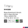 Kép 4/5 - Nova Luce TIFFANY fürdőszobai fali lámpa, réz, 4000K természetes fehér, beépített LED, 1x12W, 720 lm, 9141288