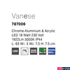Kép 4/5 - Nova Luce VANESE fürdőszobai fali lámpa, króm, 3000K melegfehér, beépített LED, 1x18W, 1922 lm, 787006