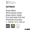 Kép 4/5 - Nova Luce VITTON 1 ágú függeszték, arany, E14 foglalattal, max. 3x28W, 8279602