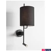 Kép 4/7 - Nova Luce YAMA fali lámpa, olvasókarral, fekete, E27 foglalattal, max. 1x12W, 210 lm, 9180512